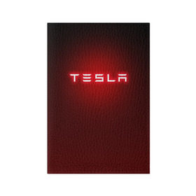 Обложка для паспорта матовая кожа с принтом TESLA в Кировске, натуральная матовая кожа | размер 19,3 х 13,7 см; прозрачные пластиковые крепления | brand | car | elon mask | tesla | авто | бренд | илон | илон маск | маск | машина | тесла | электрокар