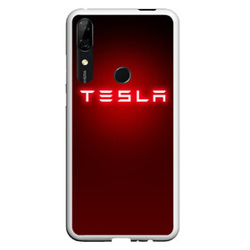 Чехол для Honor P Smart Z с принтом TESLA в Кировске, Силикон | Область печати: задняя сторона чехла, без боковых панелей | brand | car | elon mask | tesla | авто | бренд | илон | илон маск | маск | машина | тесла | электрокар