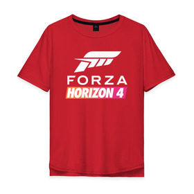 Мужская футболка хлопок Oversize с принтом Forza Horizon 4 в Кировске, 100% хлопок | свободный крой, круглый ворот, “спинка” длиннее передней части | auto | car | forza | game | horizon | mclaren | motorsport | race | авто | гонки | игра | машина