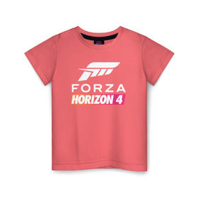 Детская футболка хлопок с принтом Forza Horizon 4 в Кировске, 100% хлопок | круглый вырез горловины, полуприлегающий силуэт, длина до линии бедер | Тематика изображения на принте: auto | car | forza | game | horizon | mclaren | motorsport | race | авто | гонки | игра | машина