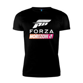Мужская футболка премиум с принтом Forza Horizon 4 в Кировске, 92% хлопок, 8% лайкра | приталенный силуэт, круглый вырез ворота, длина до линии бедра, короткий рукав | auto | car | forza | game | horizon | mclaren | motorsport | race | авто | гонки | игра | машина