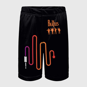 Детские спортивные шорты 3D с принтом The Beatles в Кировске,  100% полиэстер
 | пояс оформлен широкой мягкой резинкой, ткань тянется
 | битлз | британская | группа | джон леннон | джордж харрисон | ливерпуль | пол маккартни | ринго старр | рок
