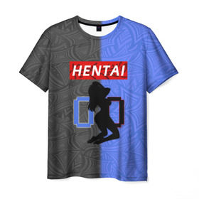 Мужская футболка 3D с принтом HENTAI 00 в Кировске, 100% полиэфир | прямой крой, круглый вырез горловины, длина до линии бедер | Тематика изображения на принте: ahegao | kawai | kowai | oppai | otaku | senpai | sugoi | waifu | yandere | ахегао | ковай | отаку | сенпай | яндере