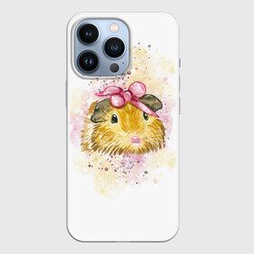 Чехол для iPhone 13 Pro с принтом Морская свинка акварелью в Кировске,  |  | акварель | грызун | милота | морская | свинка | хомяк