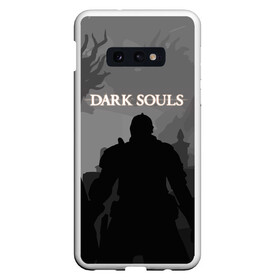 Чехол для Samsung S10E с принтом Dark Souls в Кировске, Силикон | Область печати: задняя сторона чехла, без боковых панелей | action | dark | dark souls | died | dragon | game | games | japan | knight | rpg | souls | sword | you | дарк | дракон | драконы | души | игра | игры | мертв | меч | рпг | рыцари | рыцарь | соулс | темные | умер | щит | экшн | япония