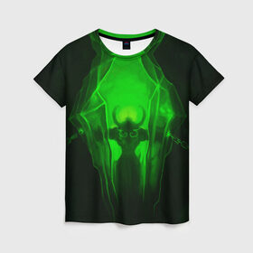 Женская футболка 3D с принтом Демон легиона в Кировске, 100% полиэфир ( синтетическое хлопкоподобное полотно) | прямой крой, круглый вырез горловины, длина до линии бедер | dota | warcraft | варкрафт | демон | дота | иллидан | легион