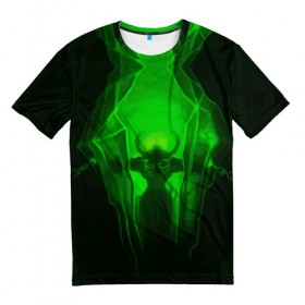 Мужская футболка 3D с принтом Демон легиона в Кировске, 100% полиэфир | прямой крой, круглый вырез горловины, длина до линии бедер | dota | warcraft | варкрафт | демон | дота | иллидан | легион