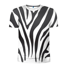 Мужская футболка 3D спортивная с принтом Зебра принт в Кировске, 100% полиэстер с улучшенными характеристиками | приталенный силуэт, круглая горловина, широкие плечи, сужается к линии бедра | абстракция | африка | белый | зебра | парнокопытное | принт | сафари | чб | черный