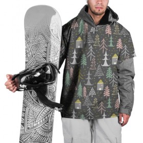 Накидка на куртку 3D с принтом Ёлочки pattern в Кировске, 100% полиэстер |  | new year | snow | ёлка | зима | каникулы | новогодний паттерн | новый год | праздник | рождество | снег | снежинки