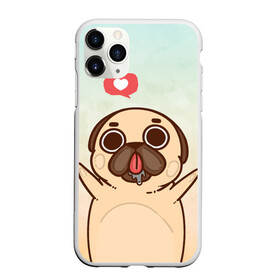 Чехол для iPhone 11 Pro матовый с принтом Puglie Pug Like в Кировске, Силикон |  | anime | dog | аниме | лайк | мопс | мопсик