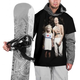 Накидка на куртку 3D с принтом Die Antwoord в Кировске, 100% полиэстер |  | die antwoord | ninja | yo landi | йо ланди фиссер | музыка | рэп рейв