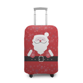 Чехол для чемодана 3D с принтом Дедушка мороз - Новый год в Кировске, 86% полиэфир, 14% спандекс | двустороннее нанесение принта, прорези для ручек и колес | 