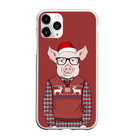 Чехол для iPhone 11 Pro матовый с принтом New Year Pig в Кировске, Силикон |  | 2019 | merry christmas | new year | год свиньи | зима | новый год | поросенок | праздник | рождество | свинка | свинья