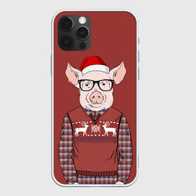 Чехол для iPhone 12 Pro Max с принтом New Year Pig в Кировске, Силикон |  | 2019 | merry christmas | new year | год свиньи | зима | новый год | поросенок | праздник | рождество | свинка | свинья