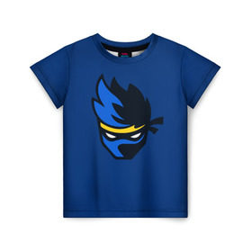Детская футболка 3D с принтом Ninja streamer в Кировске, 100% гипоаллергенный полиэфир | прямой крой, круглый вырез горловины, длина до линии бедер, чуть спущенное плечо, ткань немного тянется | fortnite | ninja | streamer | twitch | tyler blevins
