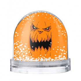 Водяной шар с принтом Halloween в Кировске, Пластик | Изображение внутри шара печатается на глянцевой фотобумаге с двух сторон | halloween | orange | pumpkin | scary | оранжевая | страшная | тыква | ужас | хэллоуин