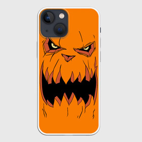Чехол для iPhone 13 mini с принтом Halloween в Кировске,  |  | halloween | orange | pumpkin | scary | оранжевая | страшная | тыква | ужас | хэллоуин