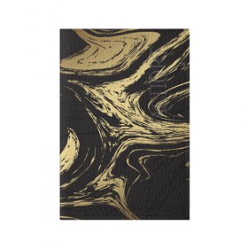 Обложка для паспорта матовая кожа с принтом Золотые реки в Кировске, натуральная матовая кожа | размер 19,3 х 13,7 см; прозрачные пластиковые крепления | абстракция | золото | иллюзия | линии | река