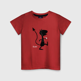 Детская футболка хлопок с принтом Disenchantment. iLuci в Кировске, 100% хлопок | круглый вырез горловины, полуприлегающий силуэт, длина до линии бедер | luci | simpsons | демон | люси | люци | люций | разочарование | симпсоны