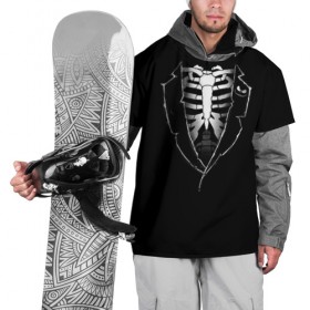 Накидка на куртку 3D с принтом Скелет в Кировске, 100% полиэстер |  | Тематика изображения на принте: deadman | death | halloween | ribs | skeleton | мертвец | ребра | скелет | хеллоуин | хэллоуин