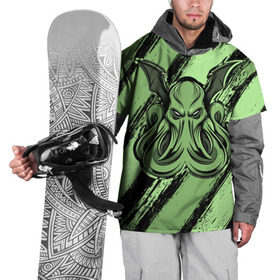 Накидка на куртку 3D с принтом Ктулху в Кировске, 100% полиэстер |  | Тематика изображения на принте: cthulhu | божество | кракен | лавкрафт | миф | монстр | океан | чудовище