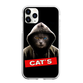 Чехол для iPhone 11 Pro Max матовый с принтом Кот в Кировске, Силикон |  | cat | глаза | животные | капюшон | кот | котенок | кошка | природа | хулиган