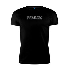 Мужская футболка премиум с принтом SpaceX engineer в Кировске, 92% хлопок, 8% лайкра | приталенный силуэт, круглый вырез ворота, длина до линии бедра, короткий рукав | elon | mars | musk | reeve | spascex | астронавт | илон | инженер | космос | маск | ракета