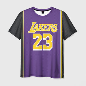 Мужская футболка 3D с принтом James LA Lakers 2019 в Кировске, 100% полиэфир | прямой крой, круглый вырез горловины, длина до линии бедер | angeles | james | lakers | lebron | los | nba | usa | анджелес | джеймс | леброн | лейкерс | лос | нба | сша