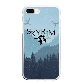 Чехол для iPhone 7Plus/8 Plus матовый с принтом TES SKYRIM в Кировске, Силикон | Область печати: задняя сторона чехла, без боковых панелей | christmas | dovahkiin | dragon | dragonborn | fus ro dah | rpg | skyrim | snow | tes | the elder scrolls | winter is coming | докавин | драконы | новогодний | новый год | рпг | снег