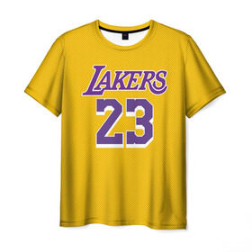 Мужская футболка 3D с принтом James 18-19 LA Lakers home в Кировске, 100% полиэфир | прямой крой, круглый вырез горловины, длина до линии бедер | angeles | james | lakers | lebron | los | nba | usa | анджелес | джеймс | леброн | лейкерс | лос | нба | сша