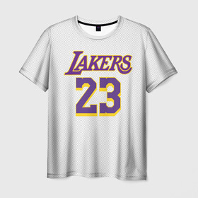 Мужская футболка 3D с принтом James 18-19 third LA Lakers в Кировске, 100% полиэфир | прямой крой, круглый вырез горловины, длина до линии бедер | angeles | james | lakers | lebron | los | nba | usa | анджелес | джеймс | леброн | лейкерс | лос | нба | сша