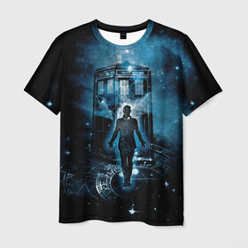 Мужская футболка 3D с принтом Doctor Who в Кировске, 100% полиэфир | прямой крой, круглый вырез горловины, длина до линии бедер | doctor | series | space | tardis | time | travel | who | времени | время | доктор | космос | кто | пространство | путешествия | сериал | сериалы | тардис