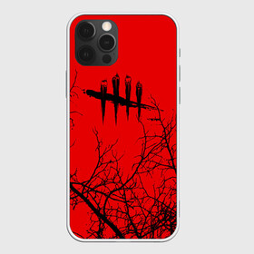 Чехол для iPhone 12 Pro с принтом Dead by Daylight в Кировске, силикон | область печати: задняя сторона чехла, без боковых панелей | day | daylight | dbl | dead | dead by daylight | game | games | horror | light | logo | skull | skulls | stripes | survival | дэйлайт | игра | игры | лого | мертвецы | метвец | полосы | ужасы | фпс | череп | черепа | экшн