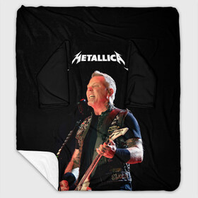 Плед с рукавами с принтом Metallica в Кировске, 100% полиэстер | Закругленные углы, все края обработаны. Ткань не мнется и не растягивается. Размер 170*145 | hard | heavy | hetfield | metal | metallica | music | rock | метал | металл | металлика | метла | музыка | рок | хард | хэви | хэтфилд