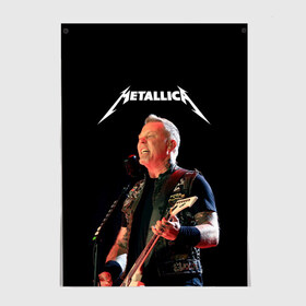 Постер с принтом Metallica в Кировске, 100% бумага
 | бумага, плотность 150 мг. Матовая, но за счет высокого коэффициента гладкости имеет небольшой блеск и дает на свету блики, но в отличии от глянцевой бумаги не покрыта лаком | hard | heavy | hetfield | metal | metallica | music | rock | метал | металл | металлика | метла | музыка | рок | хард | хэви | хэтфилд