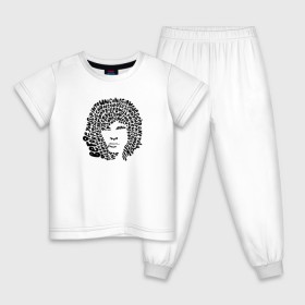 Детская пижама хлопок с принтом Jim Morrison в Кировске, 100% хлопок |  брюки и футболка прямого кроя, без карманов, на брюках мягкая резинка на поясе и по низу штанин
 | jim morrison | the cristal ship | the doors | джим моррисон | доорз