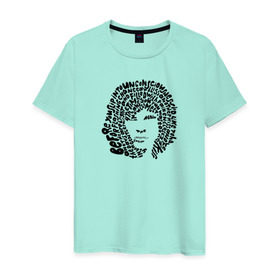 Мужская футболка хлопок с принтом Jim Morrison в Кировске, 100% хлопок | прямой крой, круглый вырез горловины, длина до линии бедер, слегка спущенное плечо. | jim morrison | the cristal ship | the doors | джим моррисон | доорз