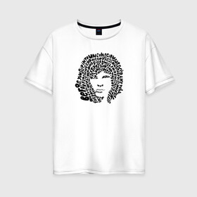 Женская футболка хлопок Oversize с принтом Jim Morrison в Кировске, 100% хлопок | свободный крой, круглый ворот, спущенный рукав, длина до линии бедер
 | jim morrison | the cristal ship | the doors | джим моррисон | доорз
