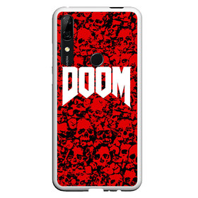 Чехол для Honor P Smart Z с принтом DOOM в Кировске, Силикон | Область печати: задняя сторона чехла, без боковых панелей | Тематика изображения на принте: devil | doom | hell | mark of the doom slayer | slayer | ад | гарнил | дум | знаки | иероглифы | компьютерные игры 2019 | преисподняя | символ | солдат