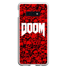 Чехол для Samsung S10E с принтом DOOM в Кировске, Силикон | Область печати: задняя сторона чехла, без боковых панелей | devil | doom | hell | mark of the doom slayer | slayer | ад | гарнил | дум | знаки | иероглифы | компьютерные игры 2019 | преисподняя | символ | солдат