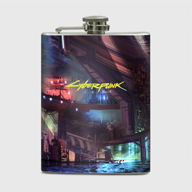 Фляга с принтом Cyberpunk 2077 в Кировске, металлический корпус | емкость 0,22 л, размер 125 х 94 мм. Виниловая наклейка запечатывается полностью | 