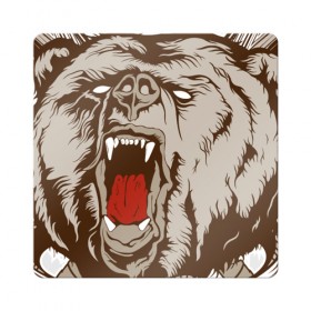Магнит виниловый Квадрат с принтом Футболка Русский медведь в Кировске, полимерный материал с магнитным слоем | размер 9*9 см, закругленные углы | russia | медведь | мои правила | моя земля | россия | я русский