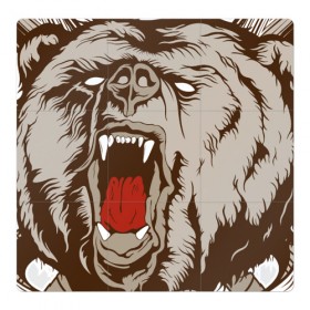 Магнитный плакат 3Х3 с принтом Футболка Русский медведь в Кировске, Полимерный материал с магнитным слоем | 9 деталей размером 9*9 см | Тематика изображения на принте: russia | медведь | мои правила | моя земля | россия | я русский