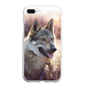 Чехол для iPhone 7Plus/8 Plus матовый с принтом Волк в Кировске, Силикон | Область печати: задняя сторона чехла, без боковых панелей | dog | взгляд | волк | лайка | собака | хаски