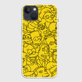 Чехол для iPhone 13 с принтом Симпсоны в Кировске,  |  | bart | comedy | familt | homer | lisa | maggie | marge | mult | series | simpson | simpsons | springfield | барт | гомер | комедия | лиза | мардж | мэгги | прикол | приколы | семья | сериал | симпсон | симпсоны | спрингфилд