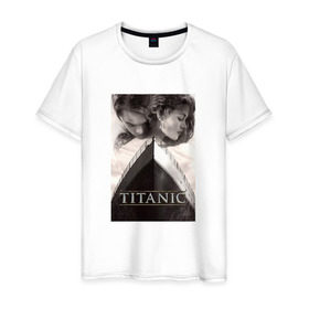 Мужская футболка хлопок с принтом Титаник в Кировске, 100% хлопок | прямой крой, круглый вырез горловины, длина до линии бедер, слегка спущенное плечо. | titanic | титаник