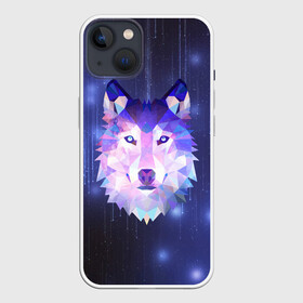 Чехол для iPhone 13 с принтом Космический Волк в Кировске,  |  | poligon | space | star | stars | werewolf | wild | wolf | wolfs | волк | волки | волчата | волченок | волчица | вселенная | дикий | звезда | звезды | космический | космос | луна | оборотень | падающие | полигон | полигоны