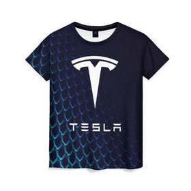 Женская футболка 3D с принтом Tesla Motors в Кировске, 100% полиэфир ( синтетическое хлопкоподобное полотно) | прямой крой, круглый вырез горловины, длина до линии бедер | auto | car | cars | coil | electro | elon | future | logo | moto | motors | musk | pixel | tesla | авто | автомобили | автомобиль | будущее | илон | лого | логотип | маск | мото | моторс | символ | тесла | электричество | электро