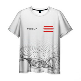 Мужская футболка 3D с принтом Tesla Motors в Кировске, 100% полиэфир | прямой крой, круглый вырез горловины, длина до линии бедер | auto | car | cars | coil | electro | elon | future | logo | moto | motors | musk | pixel | tesla | авто | автомобили | автомобиль | будущее | илон | лого | логотип | маск | мото | моторс | символ | тесла | электричество | электро