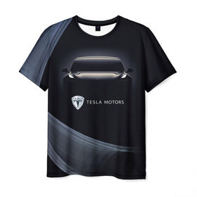 Мужская футболка 3D с принтом Tesla Model 3 в Кировске, 100% полиэфир | прямой крой, круглый вырез горловины, длина до линии бедер | Тематика изображения на принте: auto | car | cars | coil | electro | elon | future | logo | moto | motors | musk | pixel | tesla | авто | автомобили | автомобиль | будущее | илон | лого | логотип | маск | мото | моторс | символ | тесла | электричество | электро